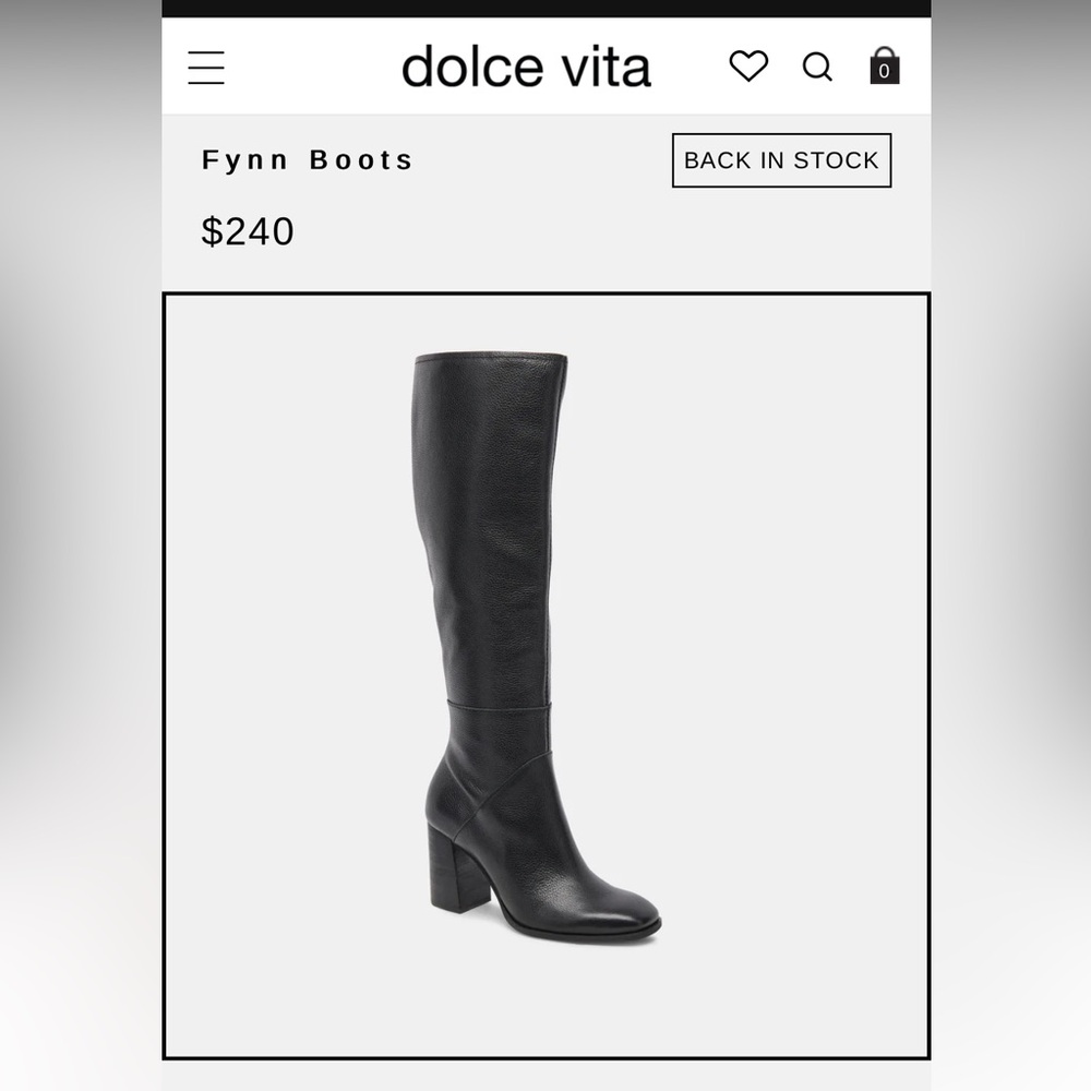Dolce Vita Fynn tall leather boots, worn twice, almost perfect condition! In box